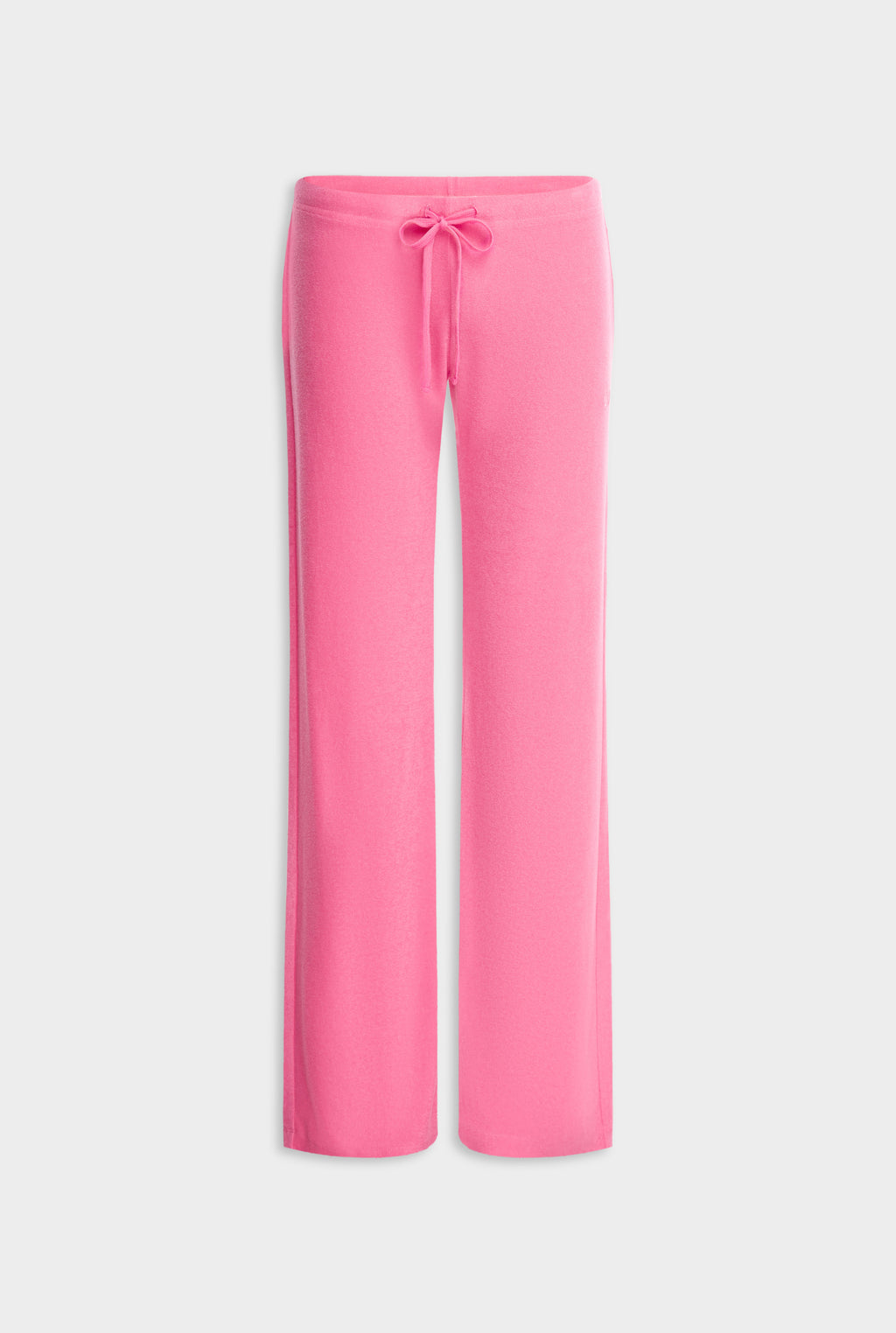 Low Rise Velour Track Pant - Hot Pink
