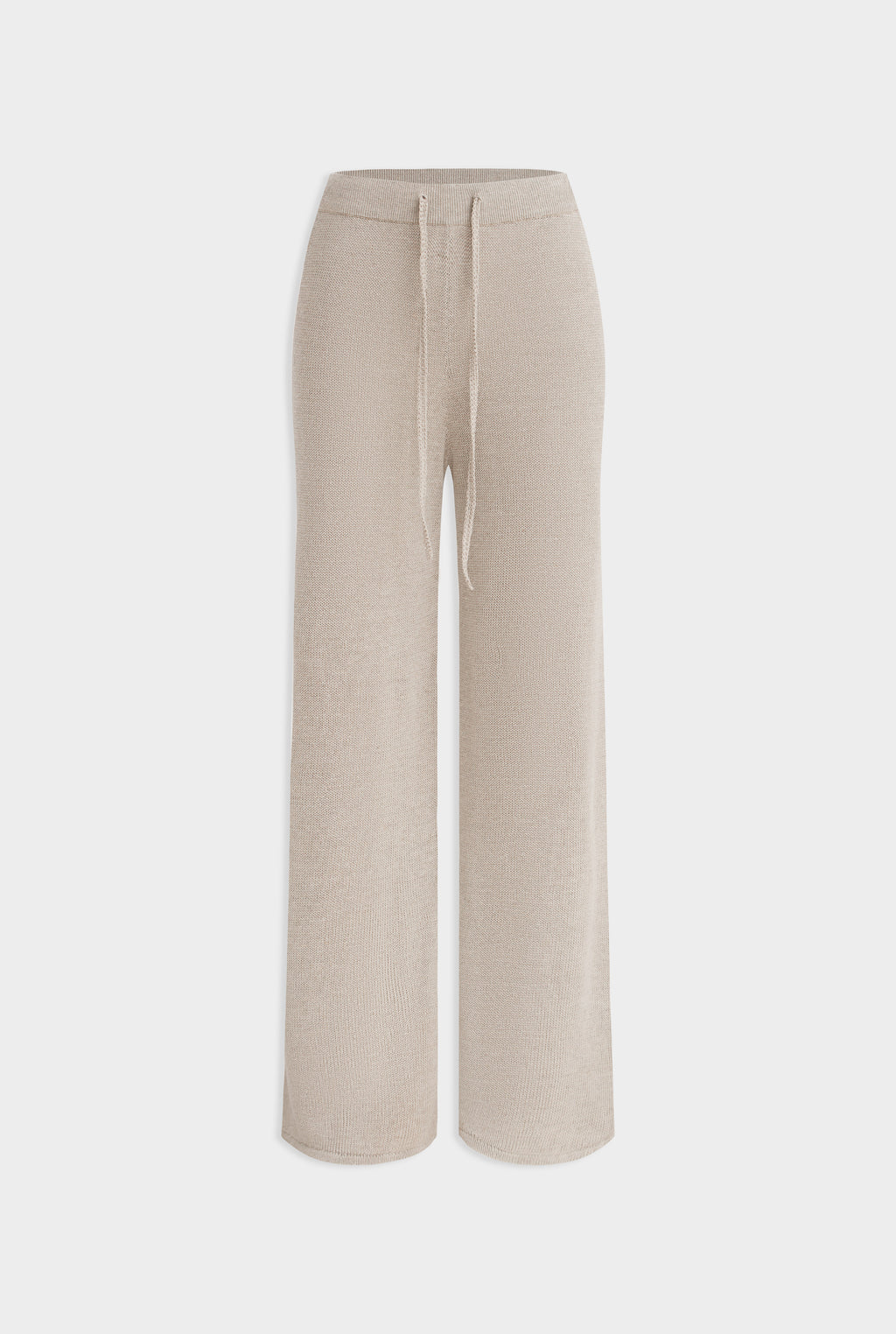 Linen Knitted Pant - Taupe