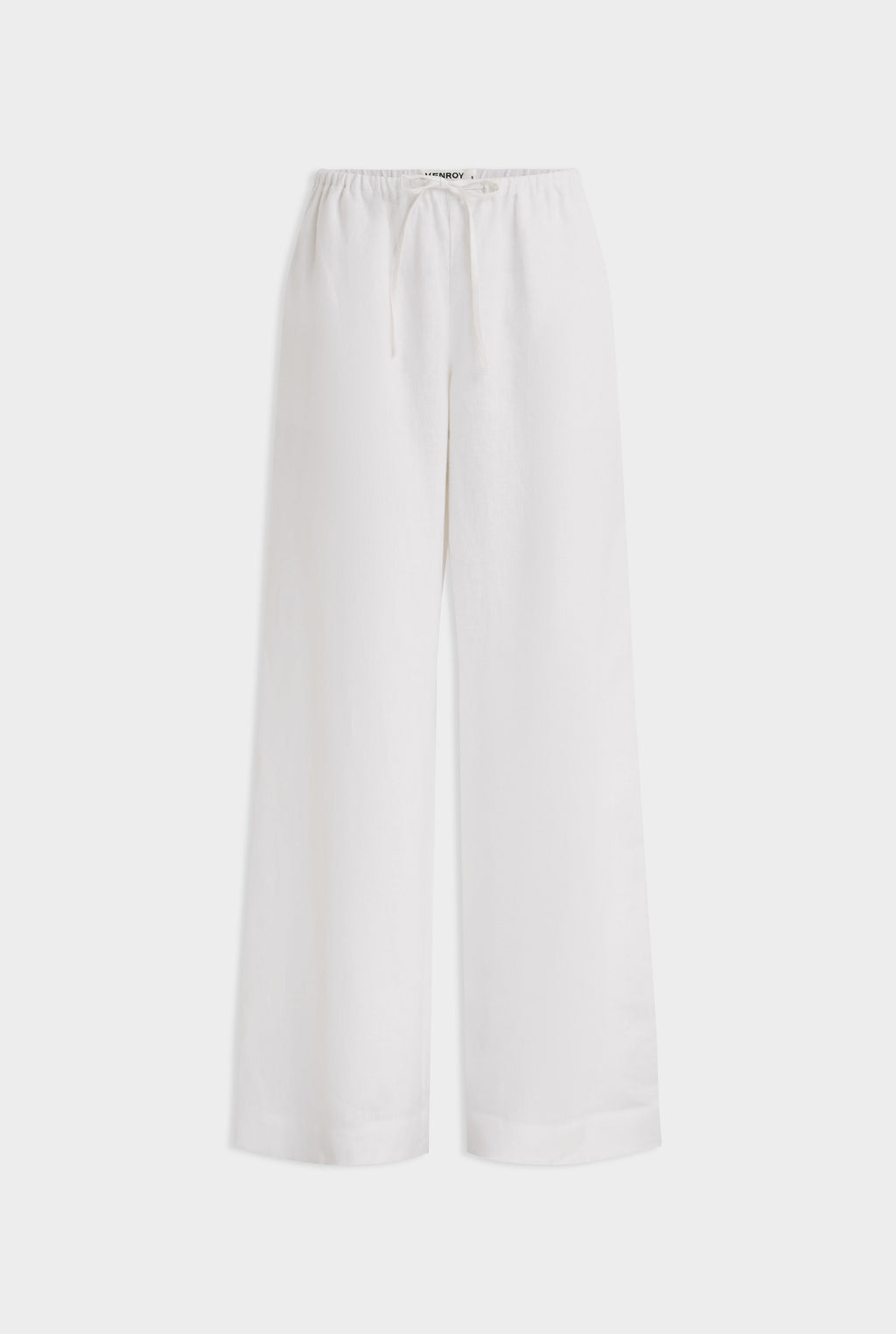 Wide Leg Linen Pant - White