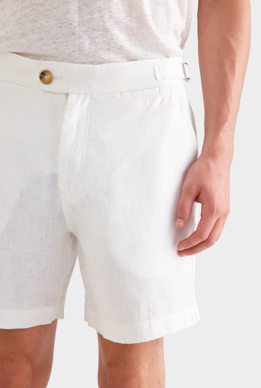 Side Tab Shorts - White