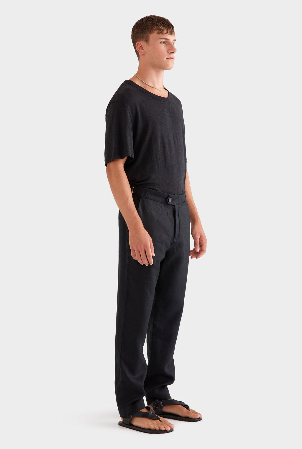 Side Tab Trouser - Black