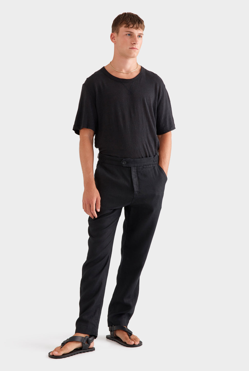 Side Tab Trouser - Black