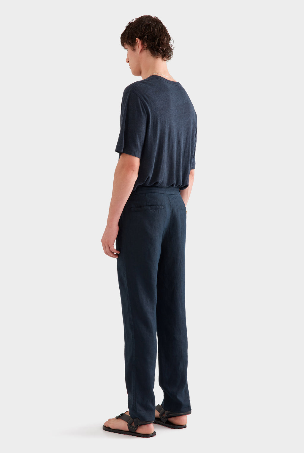 Side Tab Trouser - Navy
