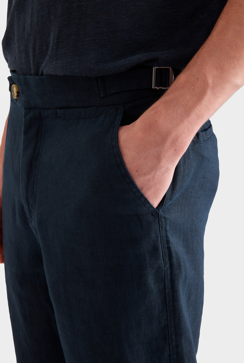 Side Tab Trouser - Navy