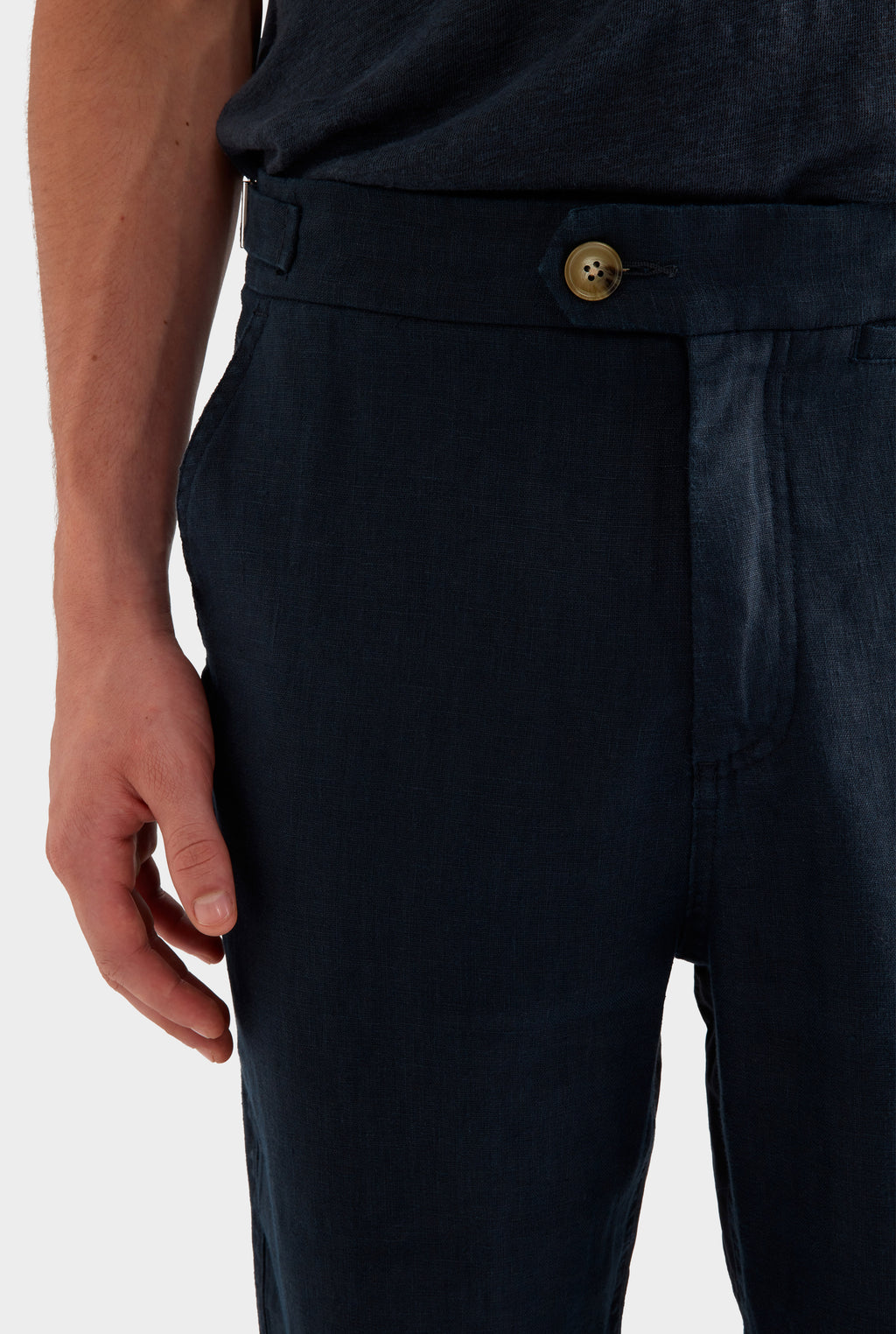 Side Tab Trouser - Navy