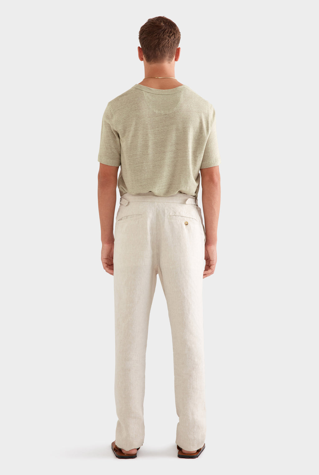 Side Tab Trouser - Sand