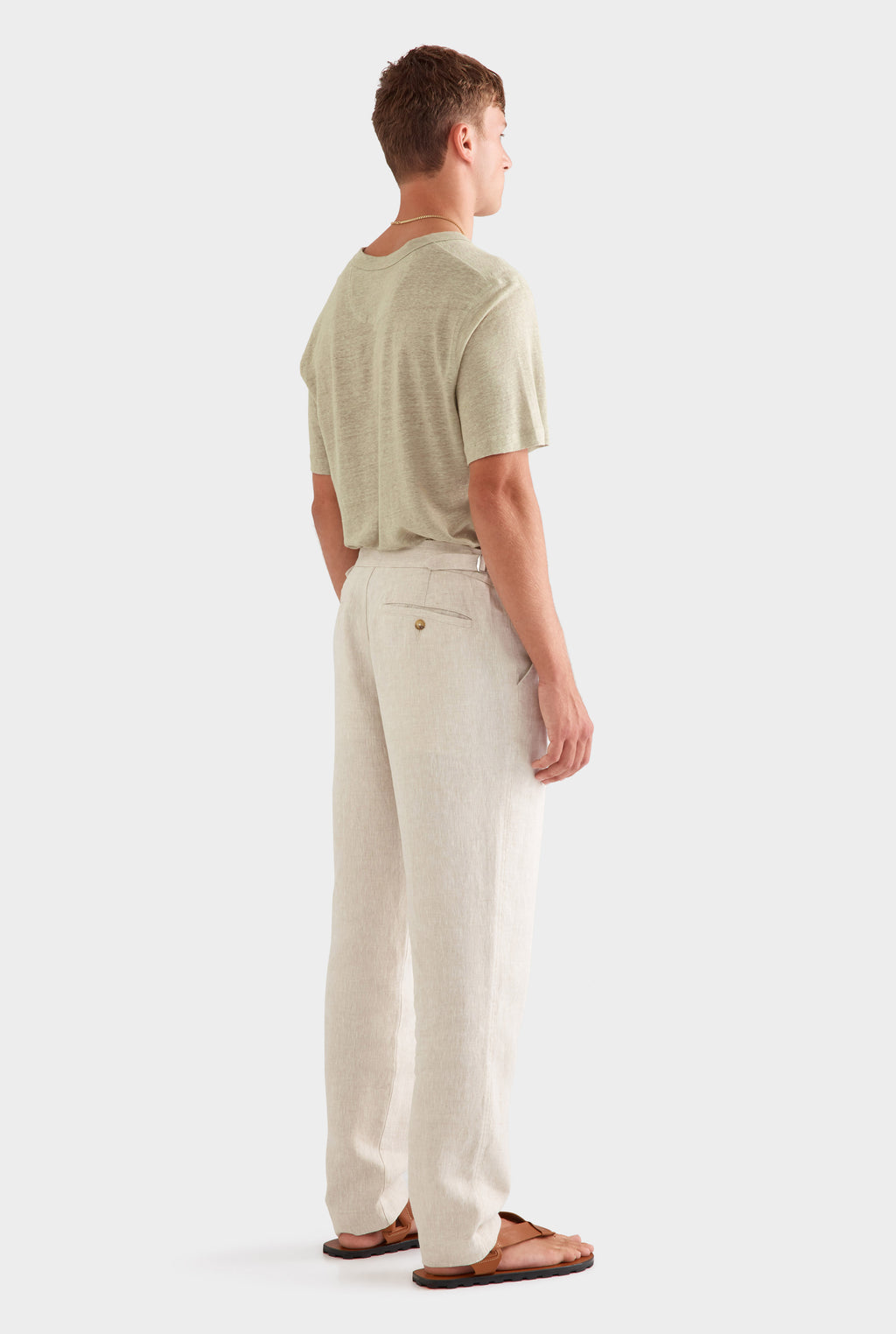 Side Tab Trouser - Sand