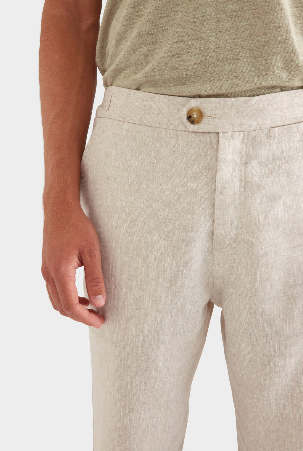 Side Tab Trouser - Sand