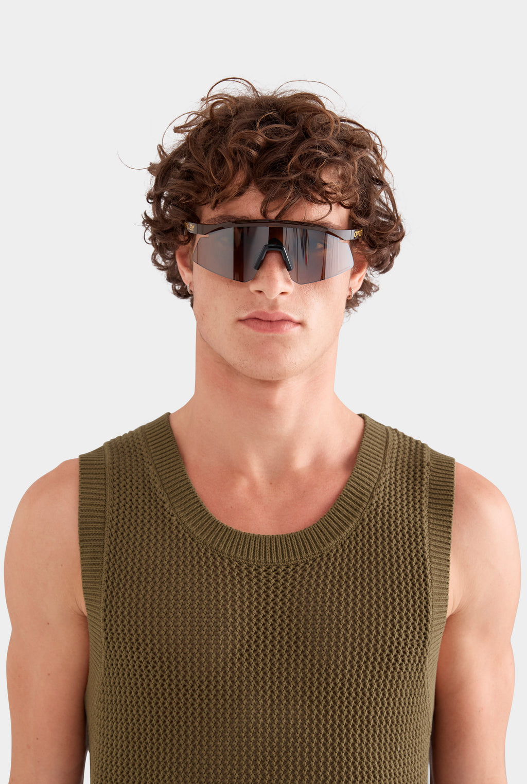 Cotton Crochet Tank - Military Olive