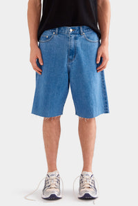 Cut Off Denim Bermuda Short - Mid Blue