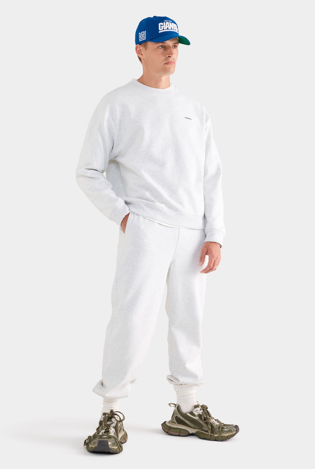 Fleece Track Pant - Light Grey Marl