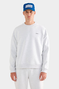 Fleece Track Crewneck - Light Grey Marl
