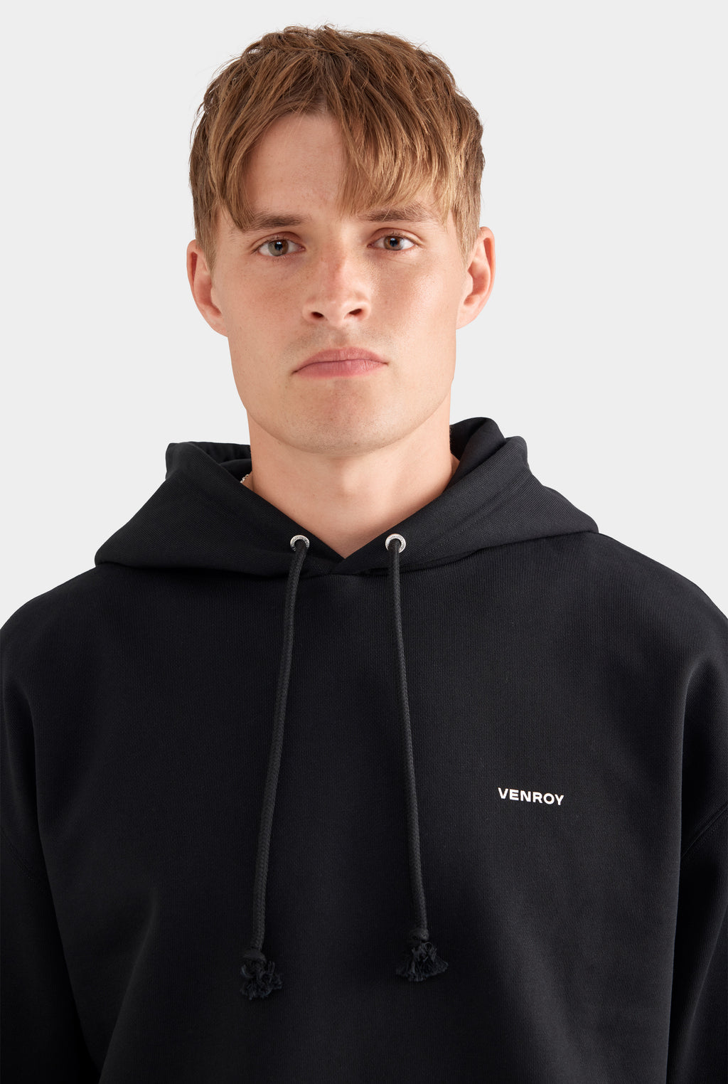 Fleece Track Hoodie - Black
