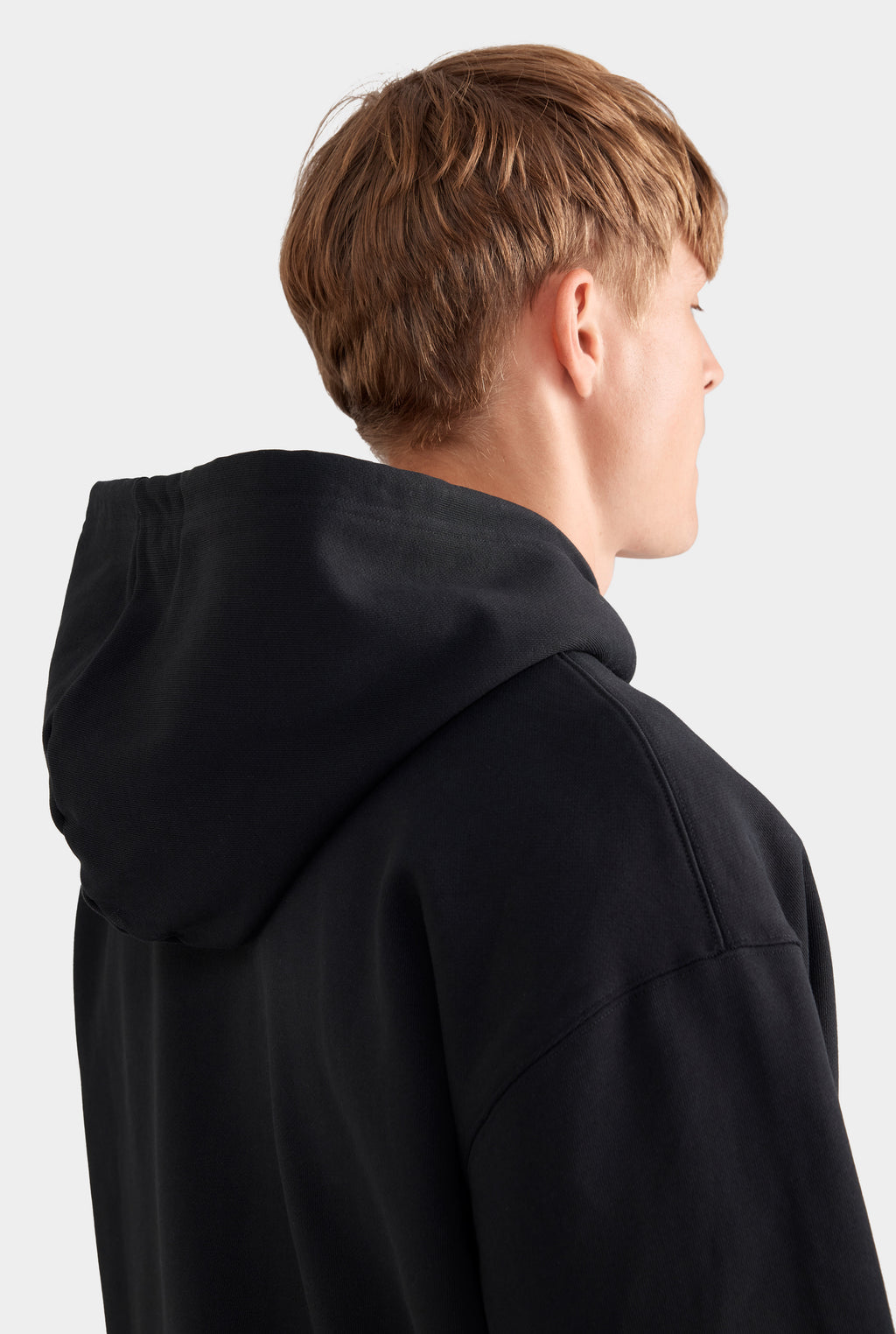 Fleece Track Hoodie - Black