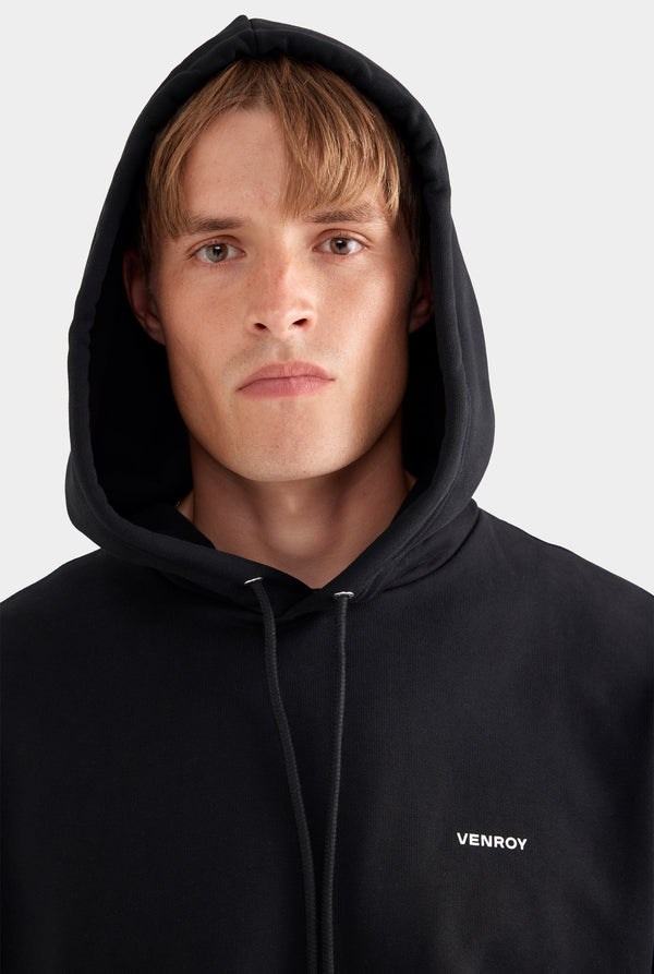 Fleece Track Hoodie - Black