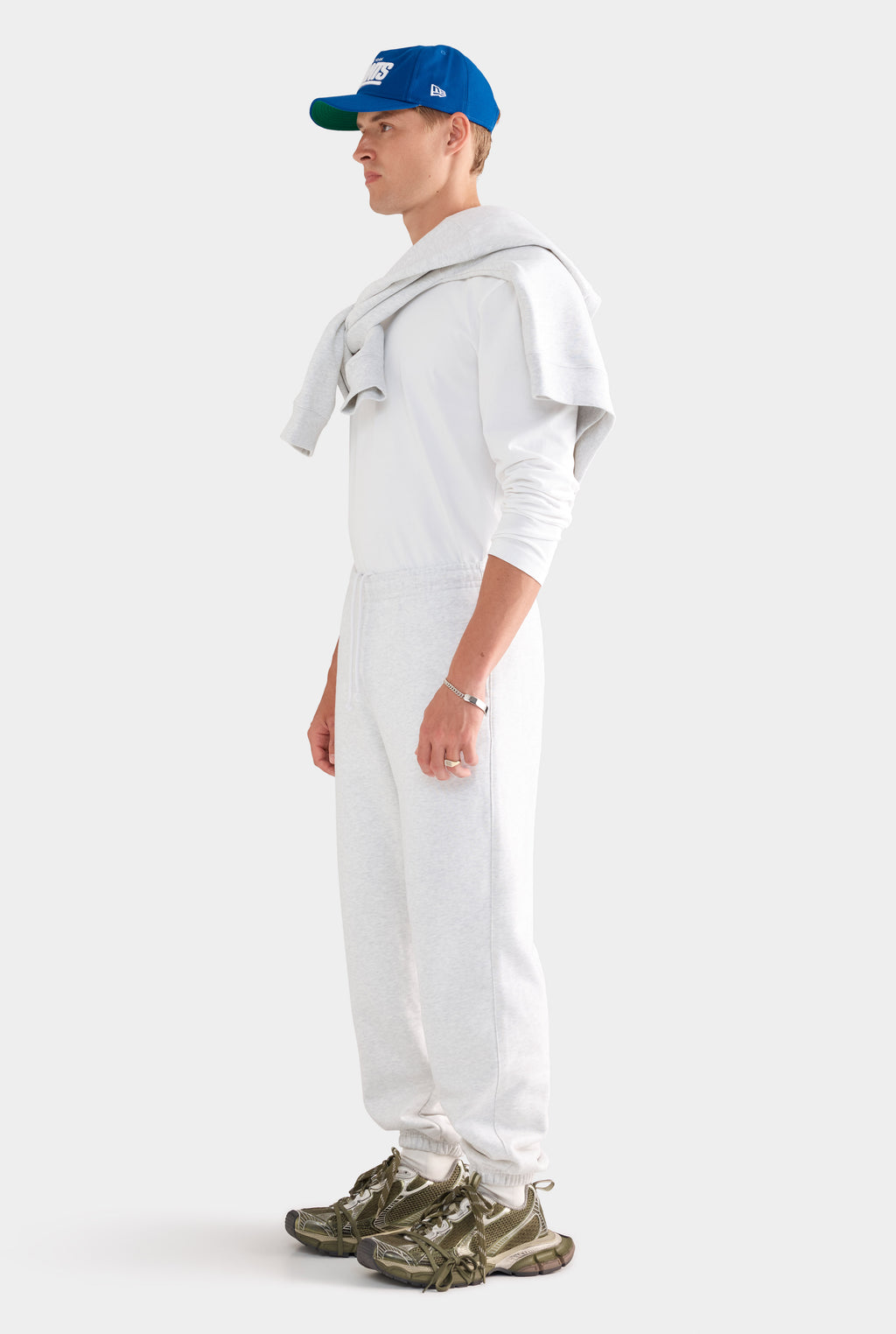 Fleece Track Pant - Light Grey Marl