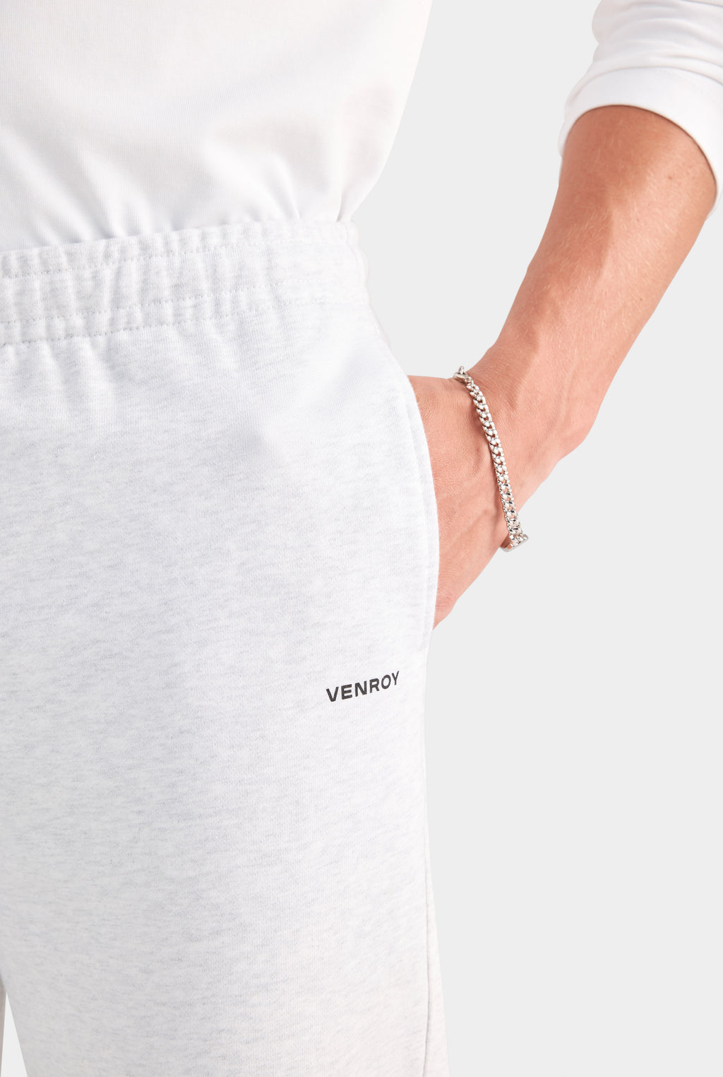 Fleece Track Pant - Light Grey Marl