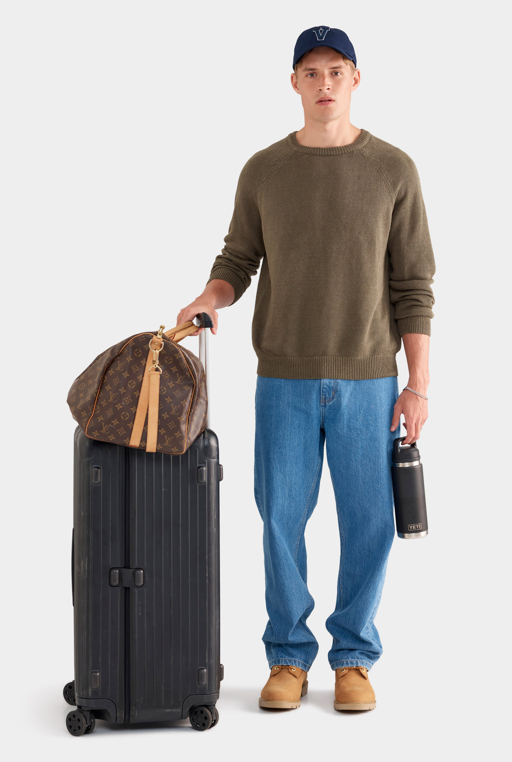 Linen Raglan Sweater - Olive