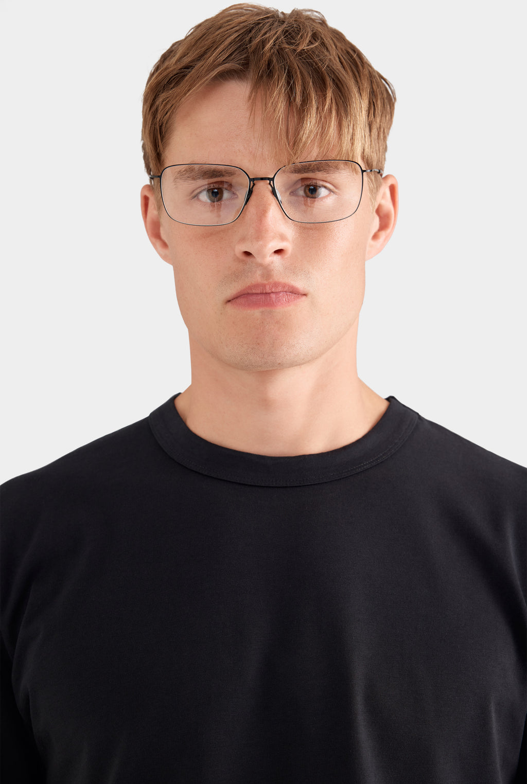 Long Sleeve Heavy Weight Cotton Logo T-Shirt - Black