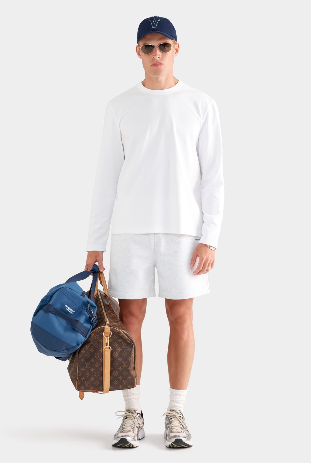 Long Sleeve Heavy Weight Cotton Logo T-Shirt - Off White