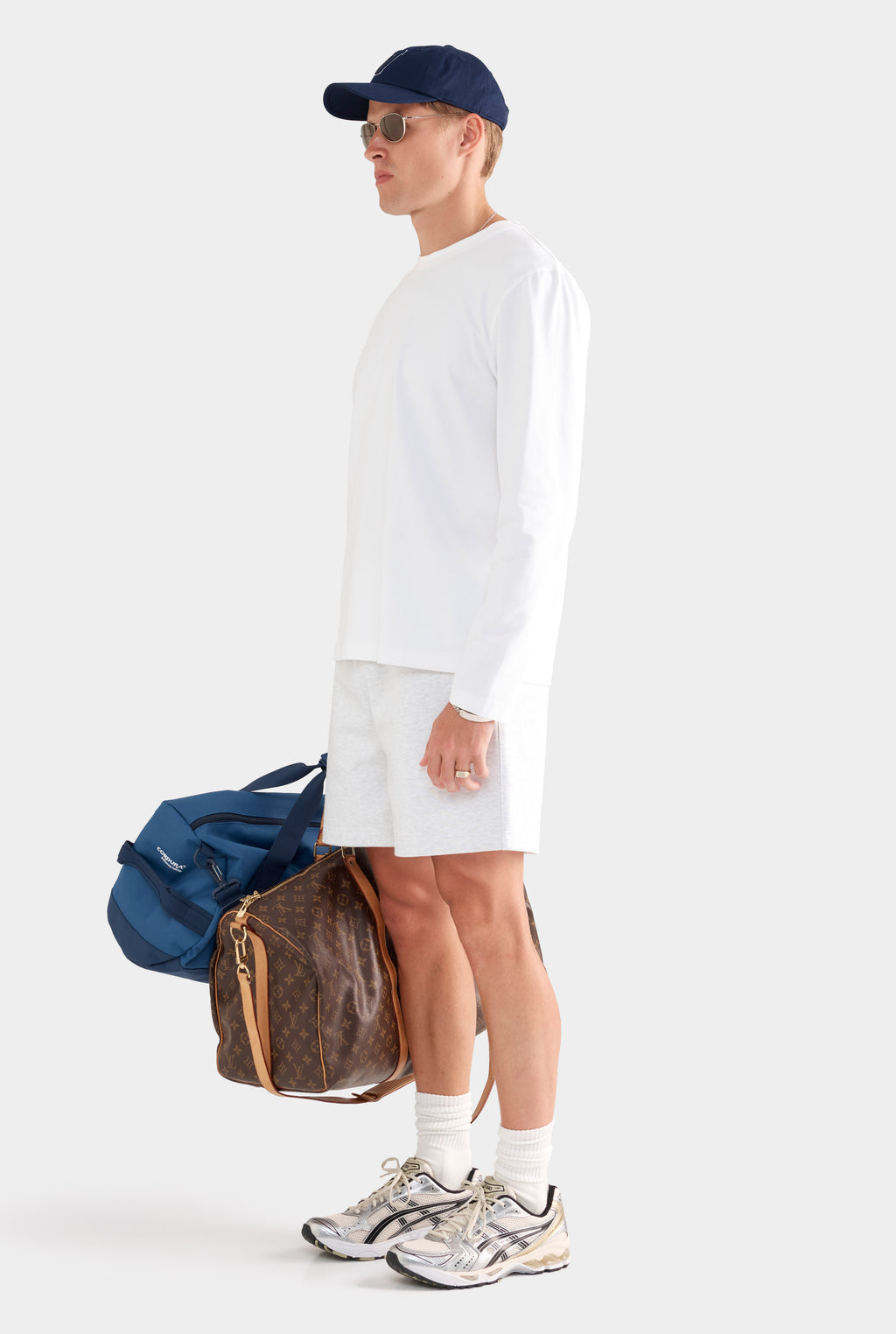 Long Sleeve Heavy Weight Cotton Logo T-Shirt - Off White