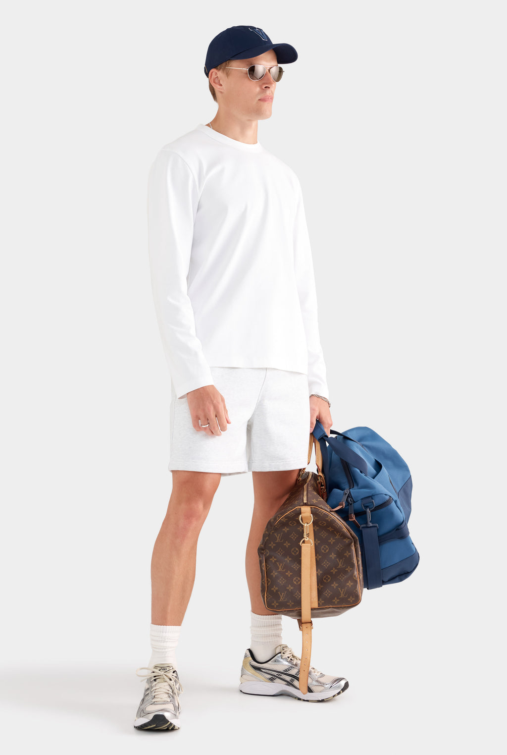 Long Sleeve Heavy Weight Cotton Logo T-Shirt - Off White