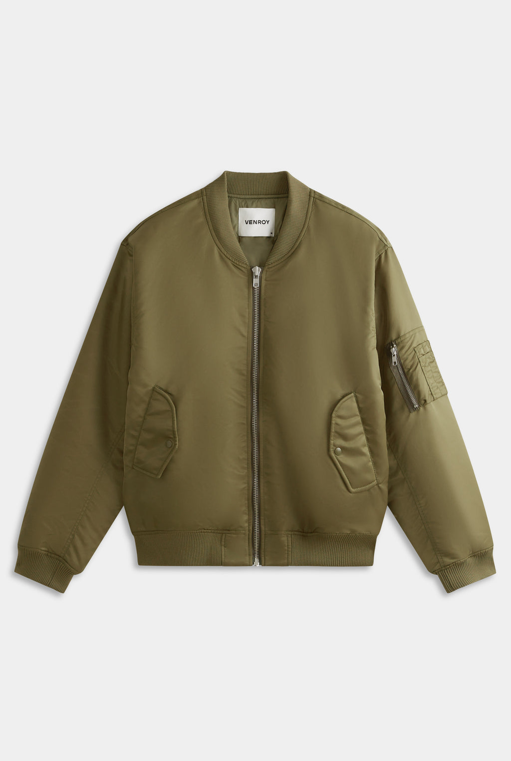 Nylon Bomber Jacket - Khaki