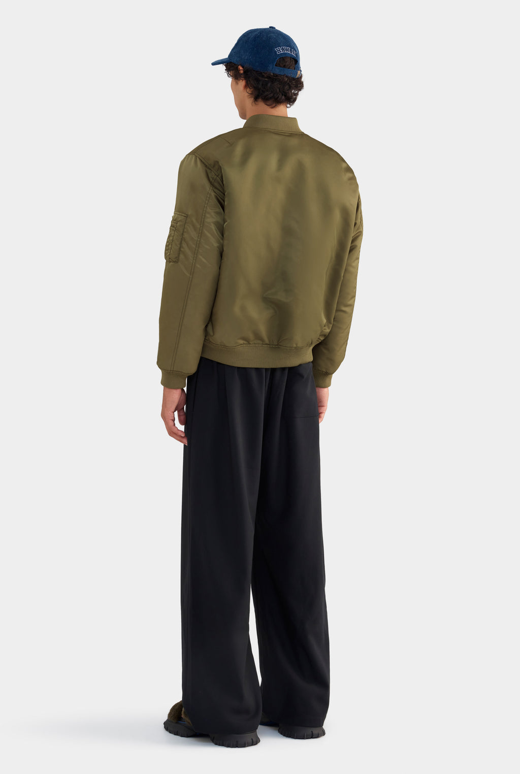 Nylon Bomber Jacket - Khaki