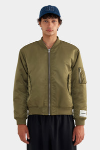 Nylon Bomber Jacket - Khaki