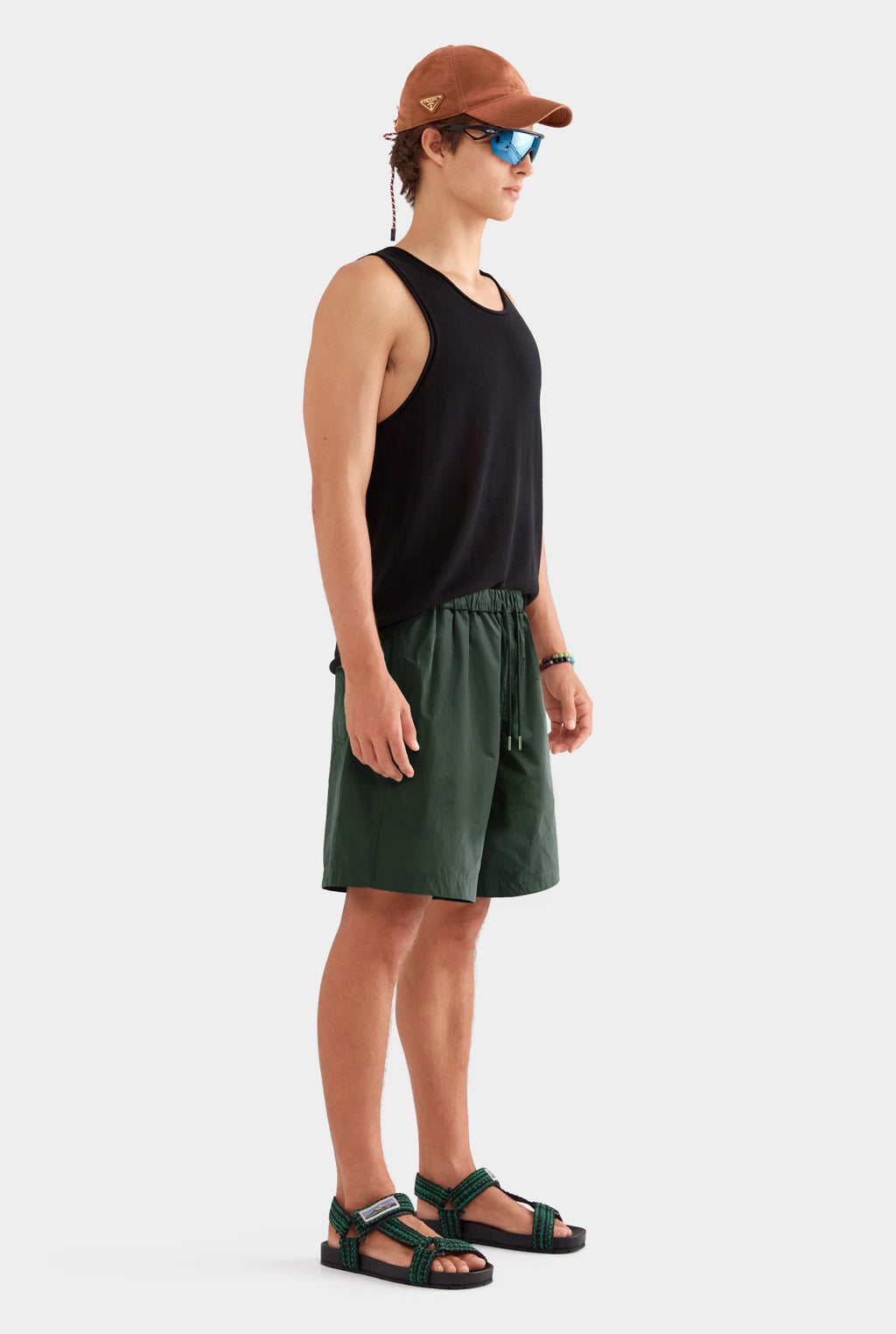 Oversized Taffeta Short - Forest Green