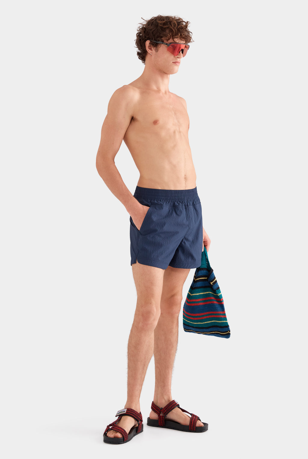 Panelled Swim Short - Navy