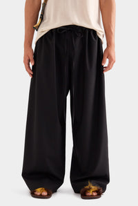 Paperbag Wool Pant - Black