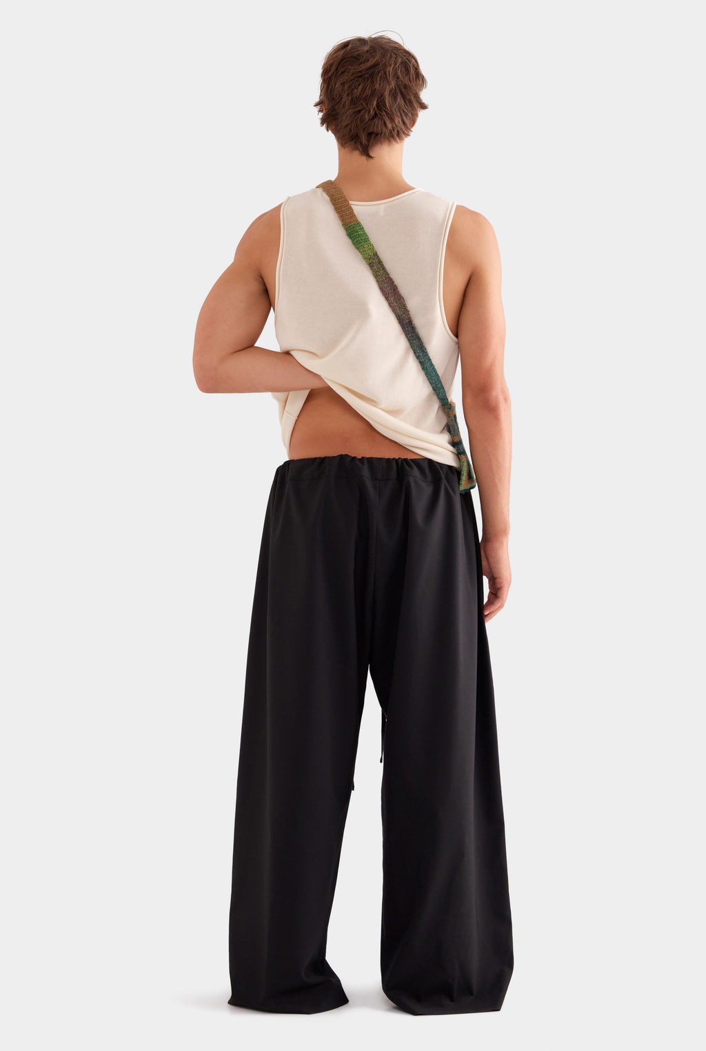 Paperbag Wool Pant - Black