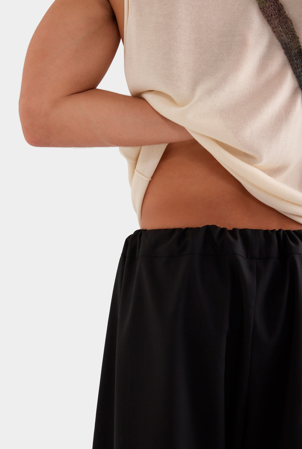 Paperbag Wool Pant - Black