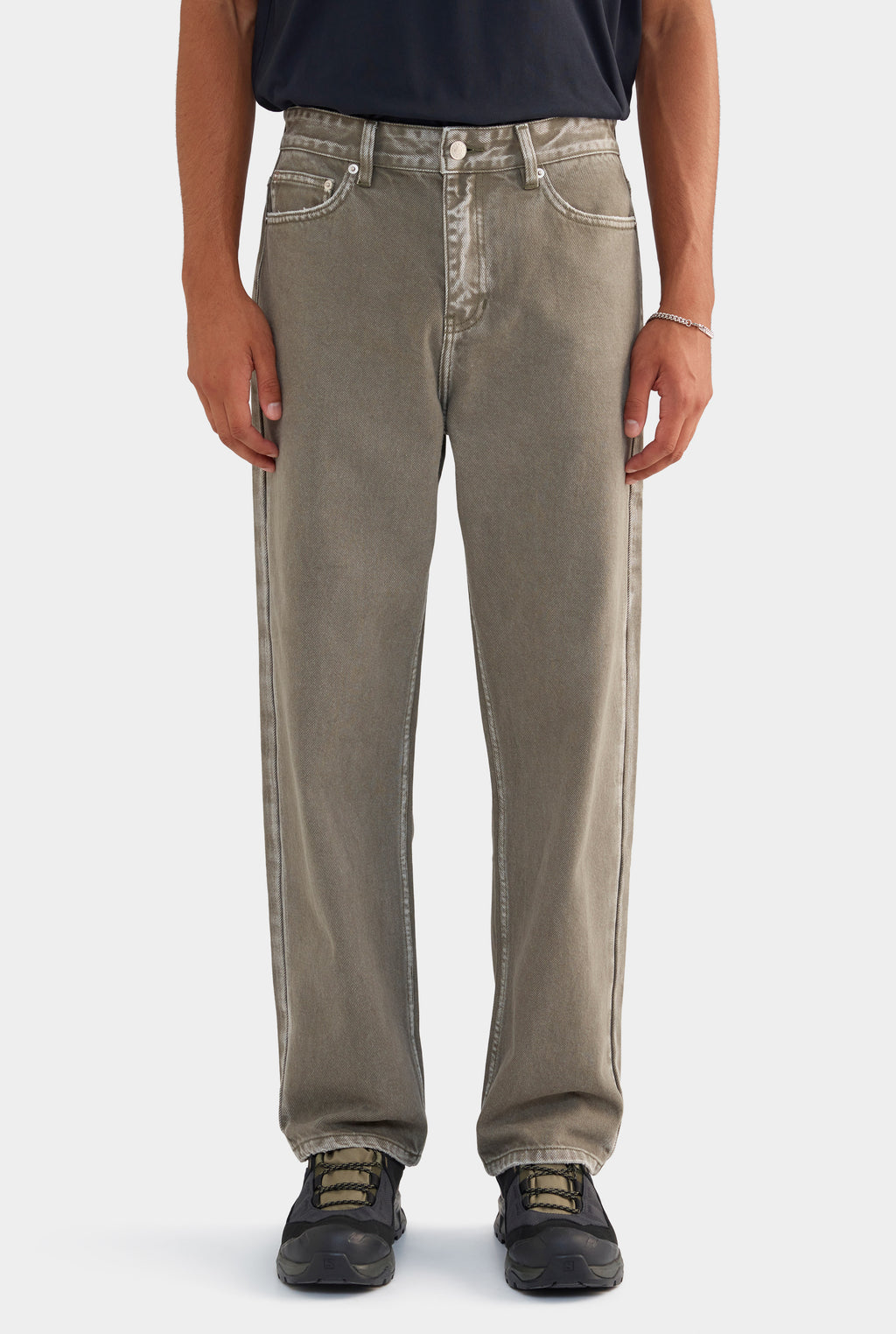 Pigment Dyed Denim Jean - Smokey Olive