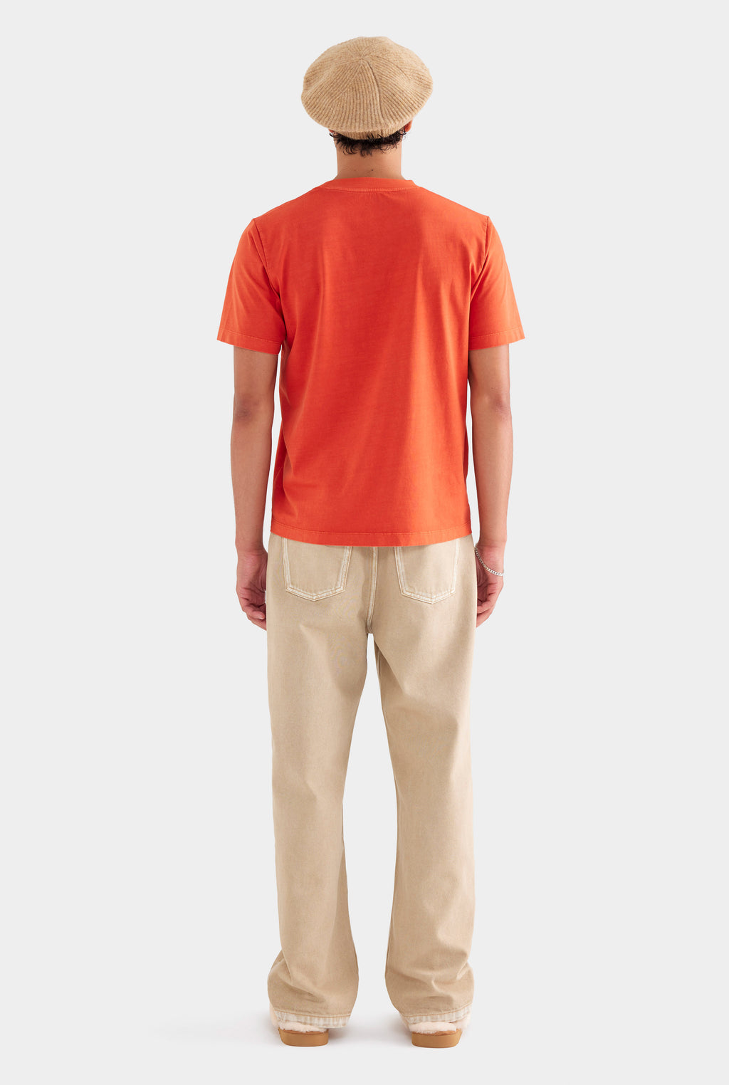 Pigment Dyed T Shirt - Brick Red