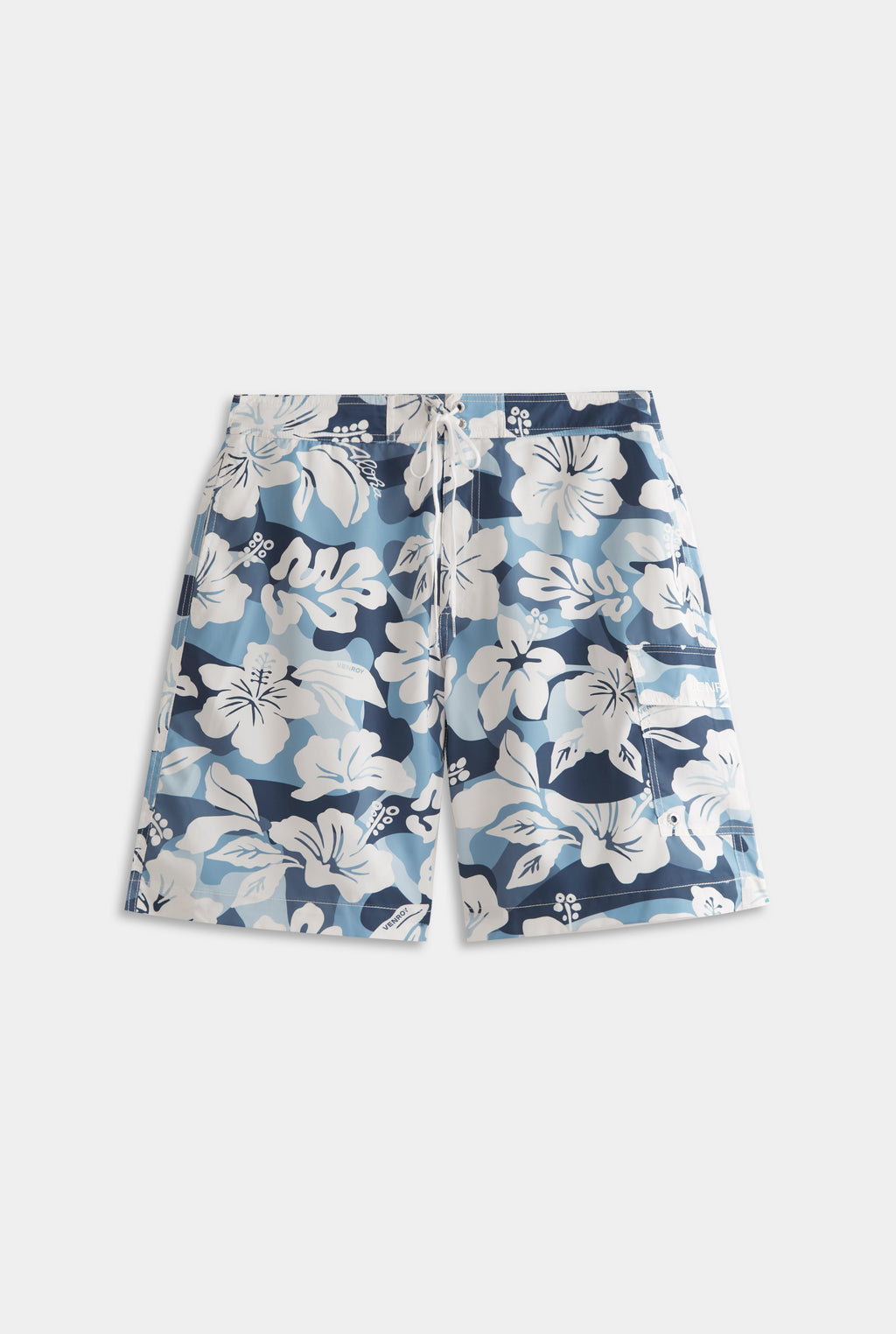 Printed Boardshort - Blue Hibiscus Camo