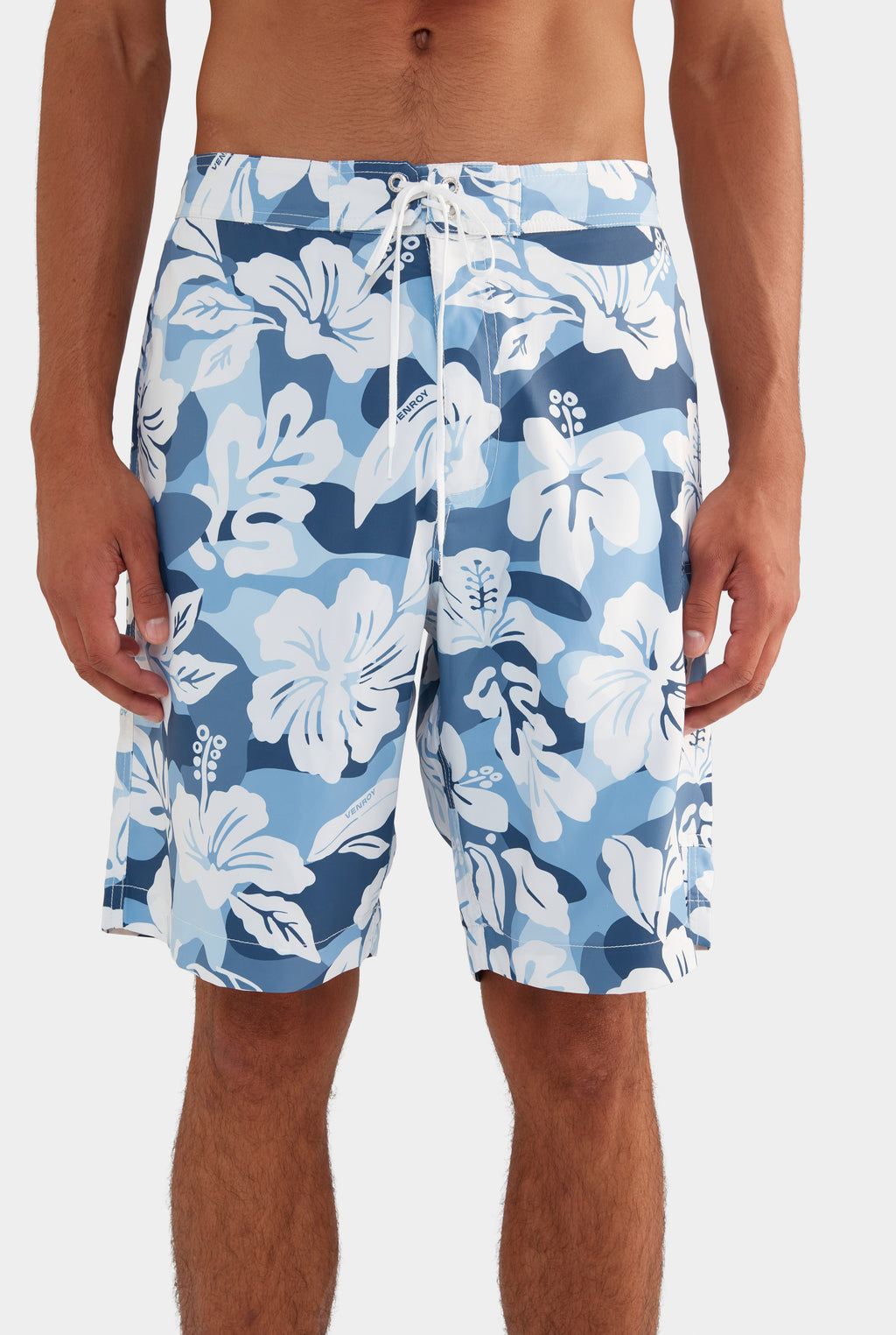 Printed Boardshort - Blue Hibiscus Camo