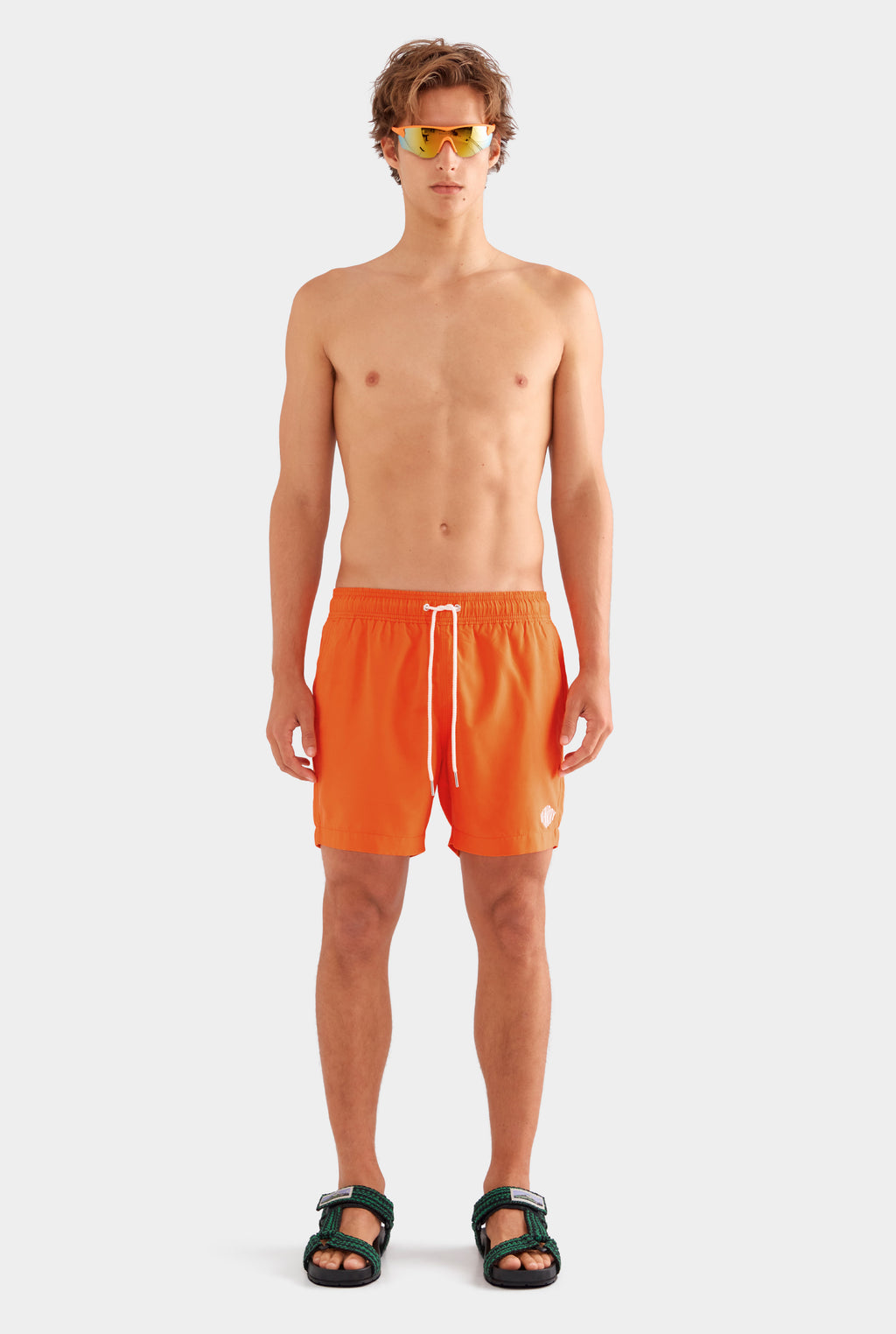 Printed Swim Short - Bright Orange