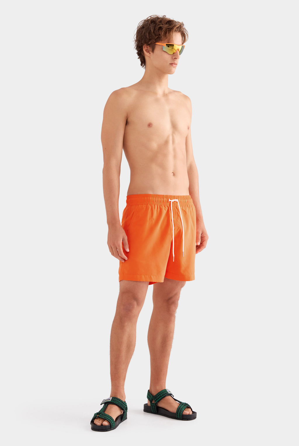 Printed Swim Short - Bright Orange
