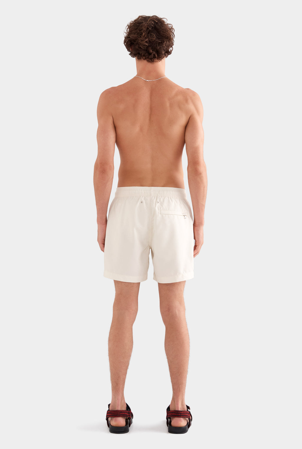 Printed Swim Short - Cream/Cactus Stamp