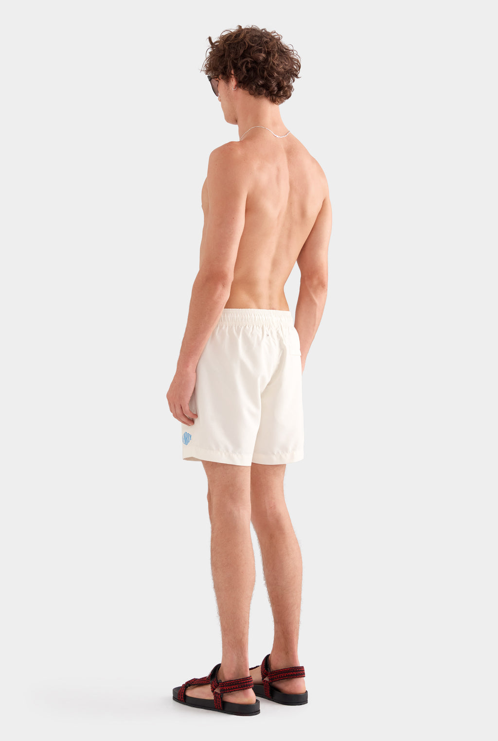 Printed Swim Short - Cream/Cactus Stamp