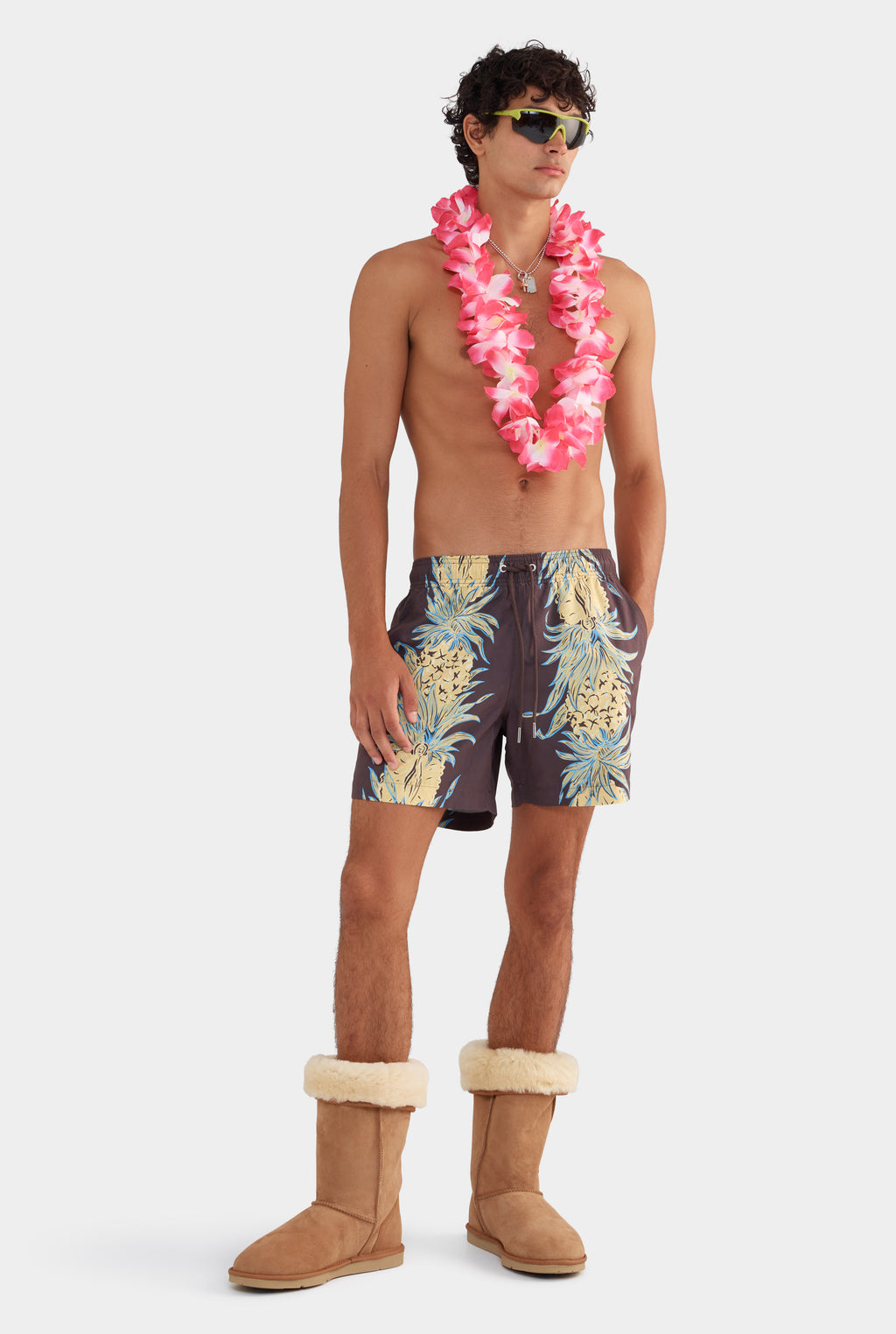 Printed Swim Short - Pineapple Print