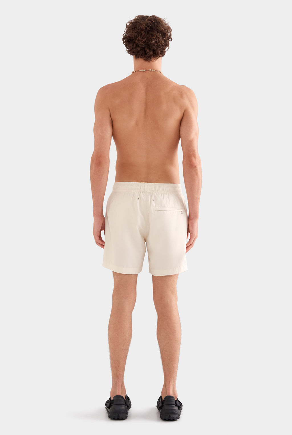 Printed Swim Short - Vanilla Cream/Siurell Stamp