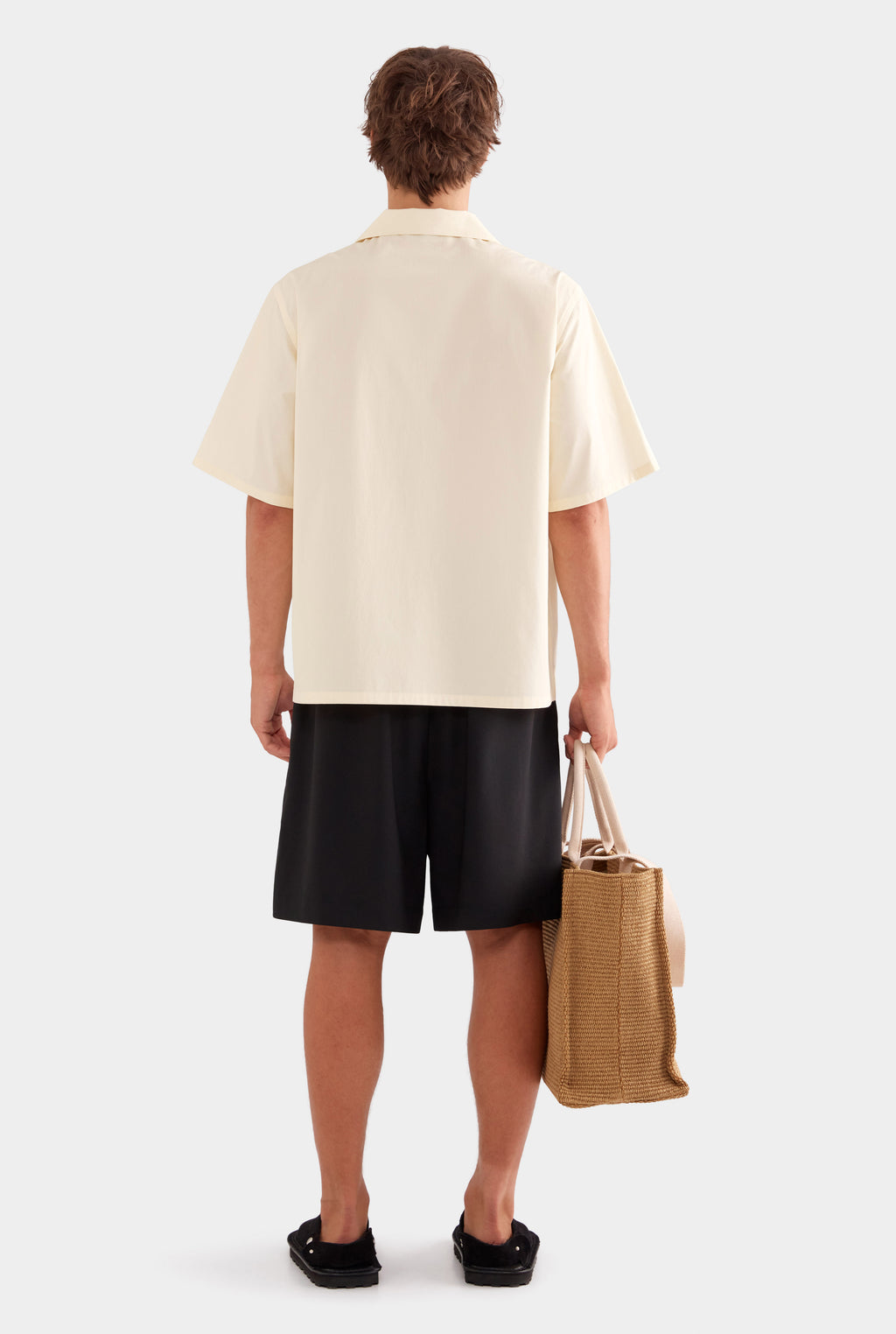 Relaxed Cotton Short Sleeve Shirt - Vanilla Cream/Siurell Stamp