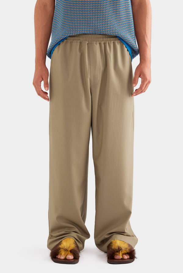 Relaxed Wool Pant - Pebble