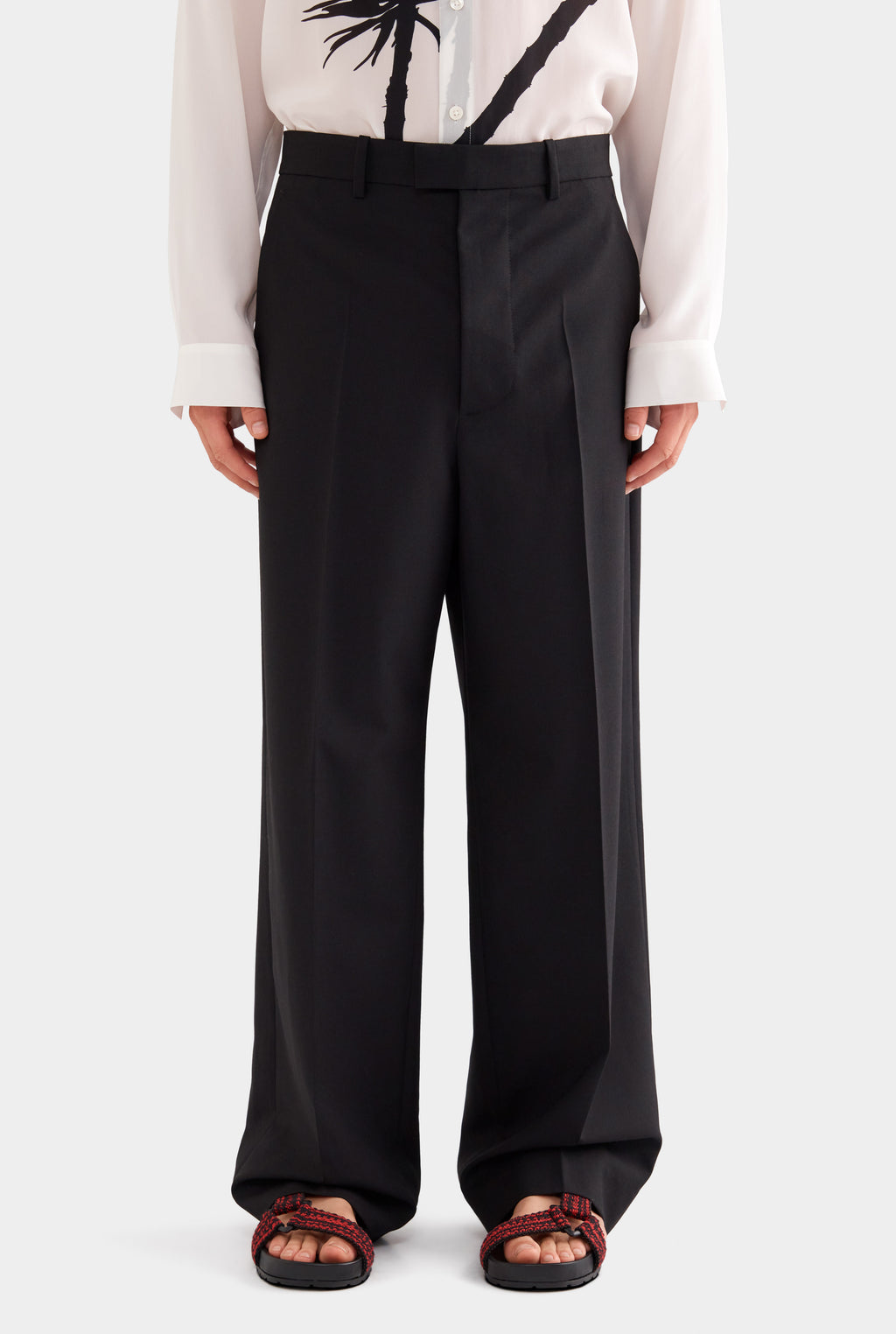 Relaxed Wool Suit Pant - Black