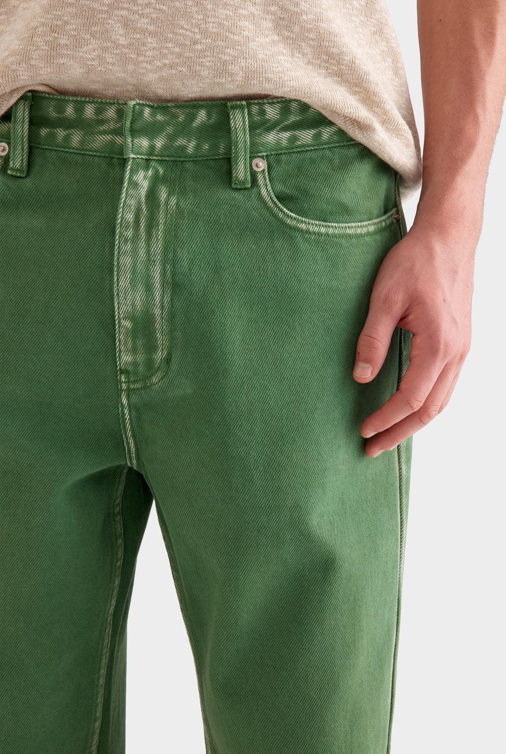 Straight Leg Denim Jean - Cactus