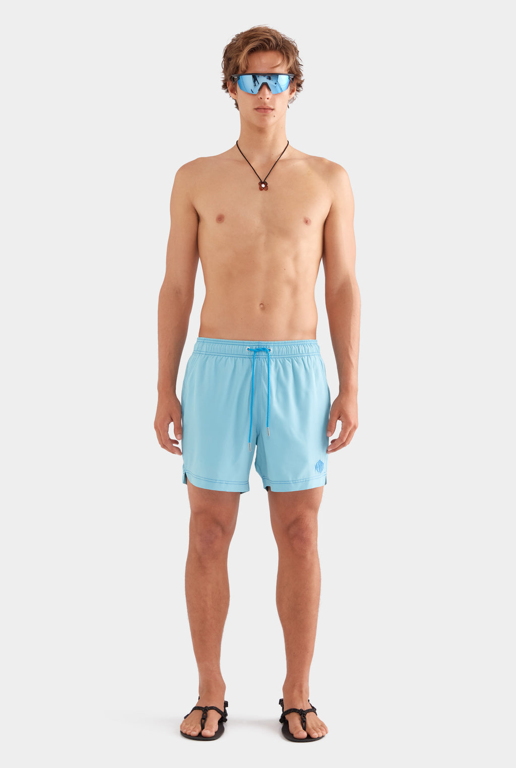 Solid Stretch Swim Short - Aqua Blue
