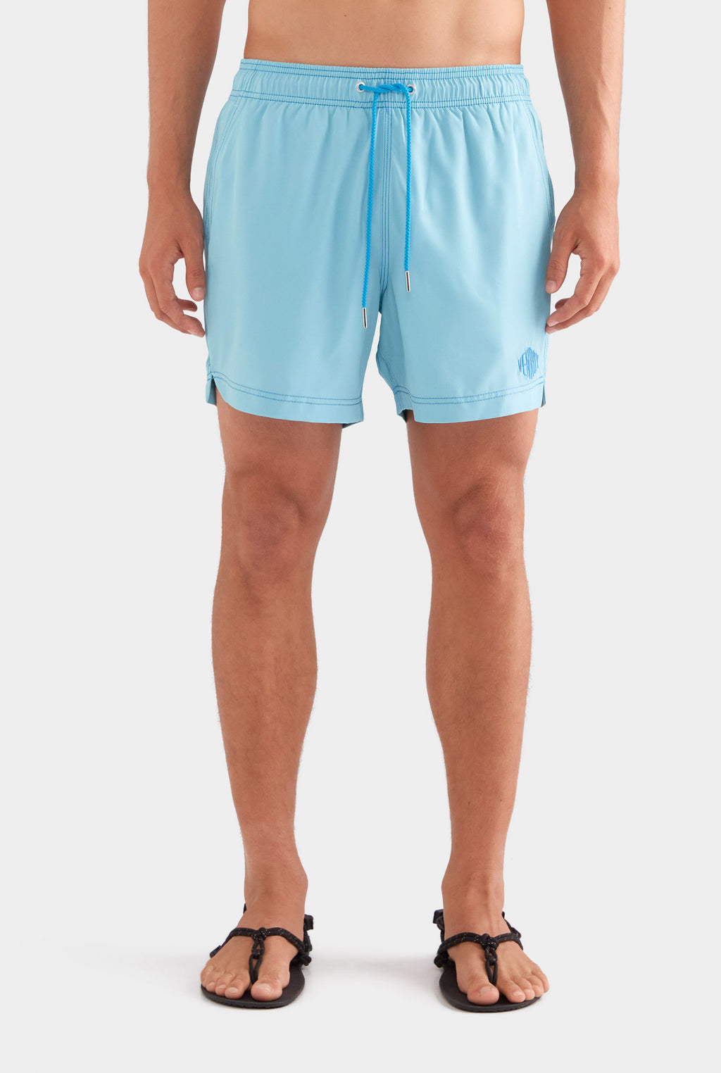 Solid Stretch Swim Short - Aqua Blue